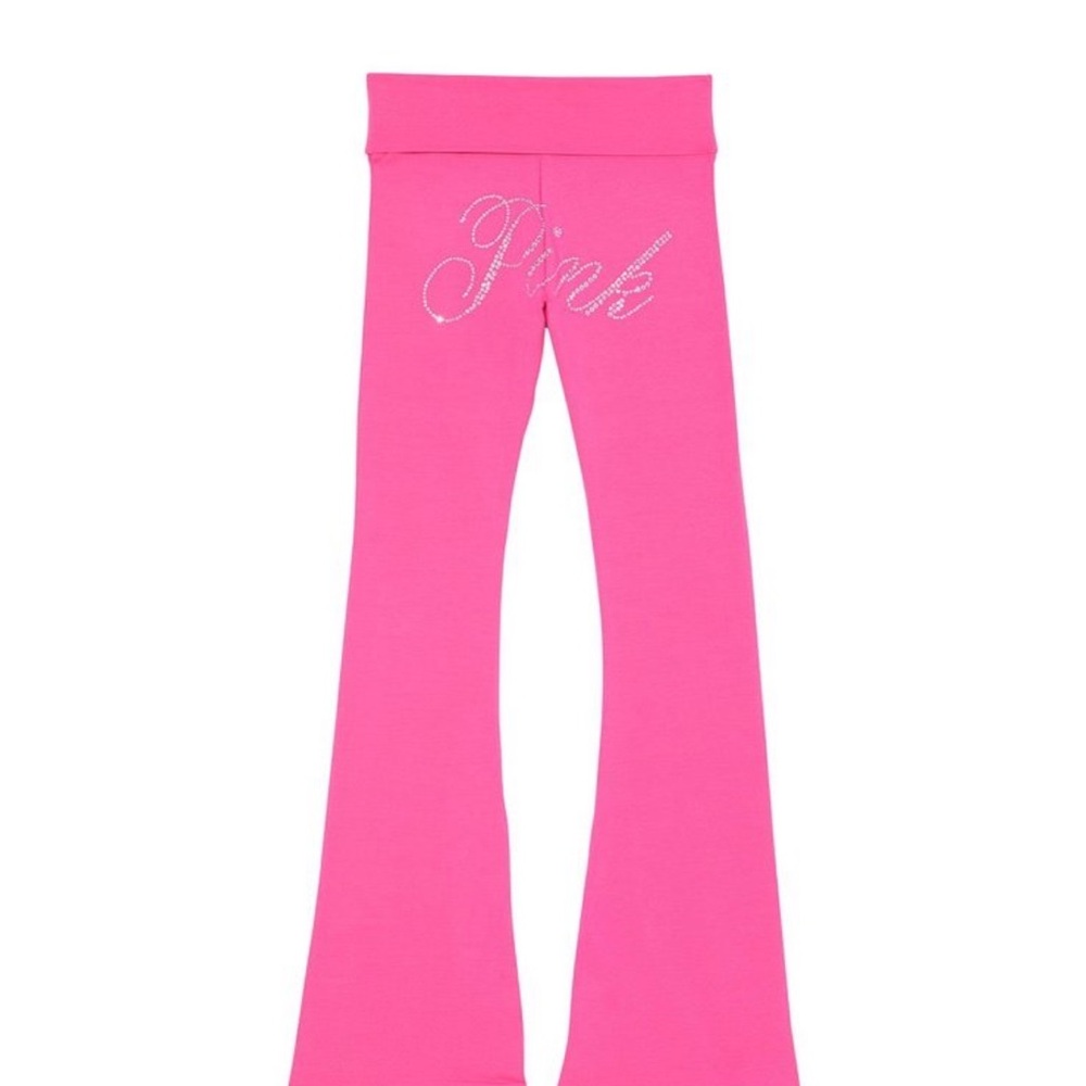 PINK Victoria's Secret Flare Pants with Glitter Logo